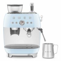 Кофемашина SMEG EGF03PBEU пастельный голубой, рожковая, эспрессо, встроенная кофемолка