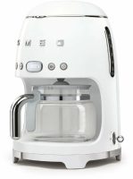 Капельная кофеварка Smeg DCF02WHEU, белый, стиль 50-х годов, 10 чашек, 1.4 л