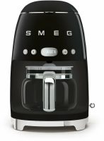 Капельная кофеварка Smeg DCF02BLEU, черный, стиль 50-х годов, 10 чашек, 1.4 л
