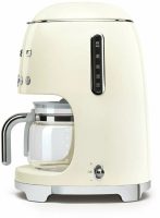Капельная кофеварка Smeg DCF02CREU, кремовый, стиль 50-х годов, 10 чашек, 1.4 л