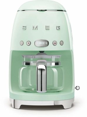 Капельная кофеварка Smeg DCF02PGEU, пастельный зеленый, стиль 50-х годов, 10 чашек, 1.4 л