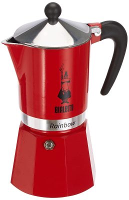 Гейзерная кофеварка Bialetti 4963 Rainbow красная, 6порций