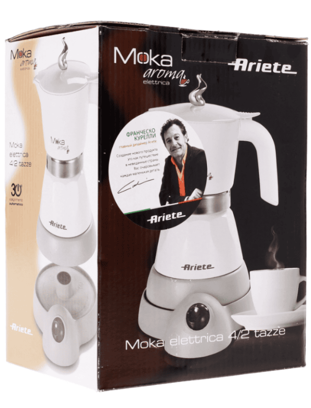 Электрическая гейзерная кофеварка Ariete Mokina 1358/10