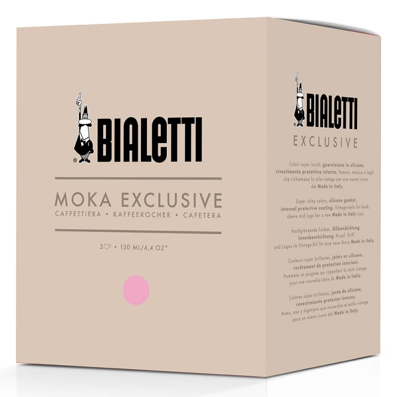 Гейзерная кофеварка Bialetti Moka Express Exclusive Pink 9063, 3 чашки