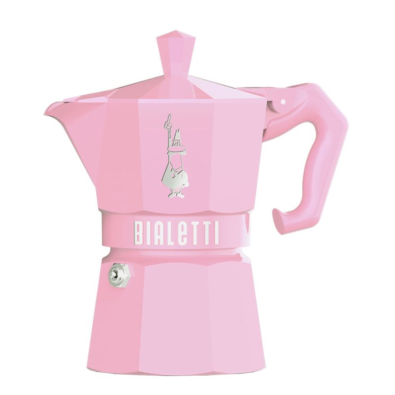 Гейзерная кофеварка Bialetti Moka Express Exclusive Pink 9063, 3 чашки