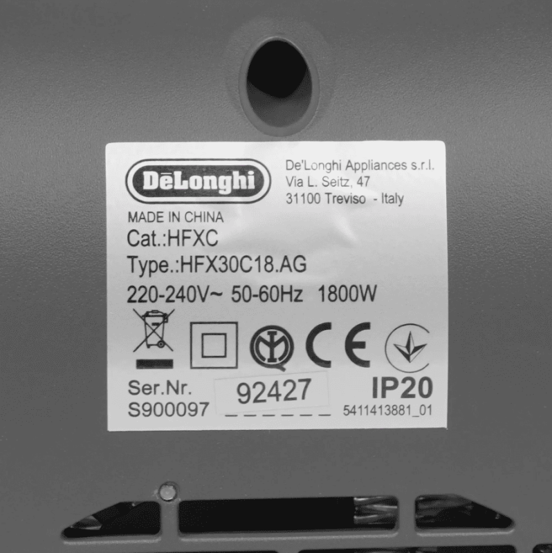 Керамический тепловентилятор De'Longhi Capsule HFX30C18.AG