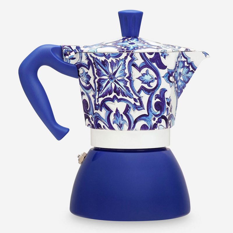 Гейзерная кофеварка Bialetti Moka Induction 5357 Dolce&Gabbana Blu Mediterraneo
