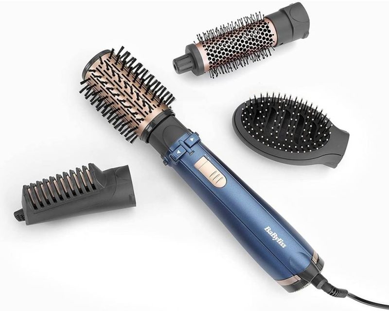 Фен-щетка BaByliss Air brush AS965E синий/золотистый