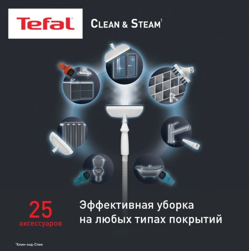 Паровой пылесос Tefal Clean & Steam Multi VP8561RH
