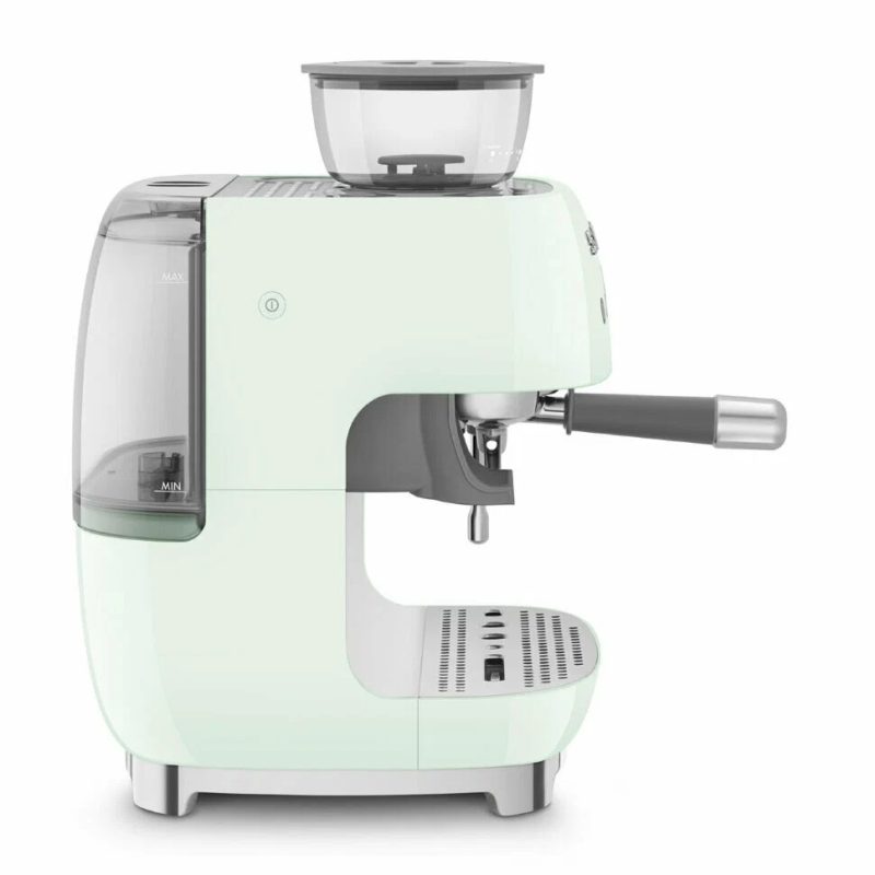 Кофемашина SMEG EGF03PGEU пастельный зеленый, рожковая, эспрессо, встроенная кофемолка