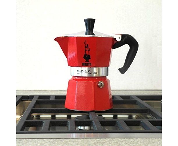 Гейзерная кофеварка Bialetti Moka Express Rossa, 4942, на 3 чашки