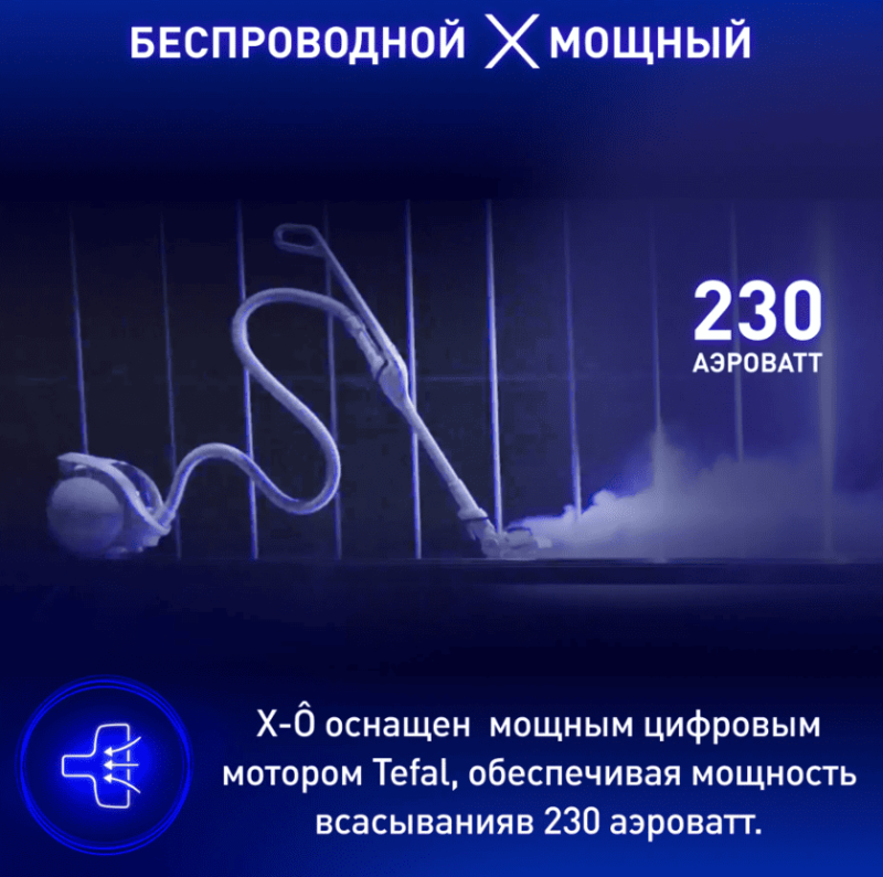 Беспроводной пылесос Tefal X-Ô 160 IQ7777EA