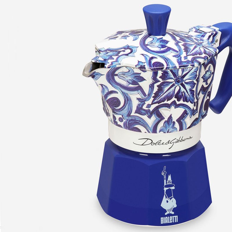 Гейзерная кофеварка Bialetti Moka Express 5345 Dolce&Gabbana Blu Mediterraneo
