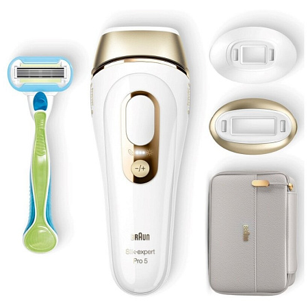Фотоэпилятор Braun PL5154 Silk-expert IPL Pro 5, белый/золотистый