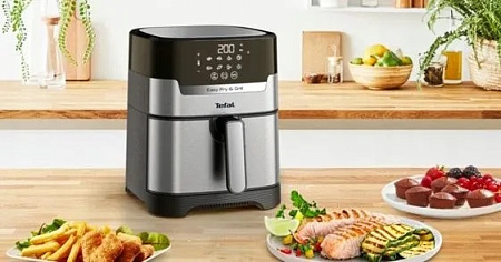 Аэрогриль Tefal EY505D Fry & Grill Precision, черный