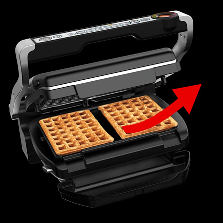 Умный электрогриль Tefal Optigrill+ GC716D12 с насадкой для вафель