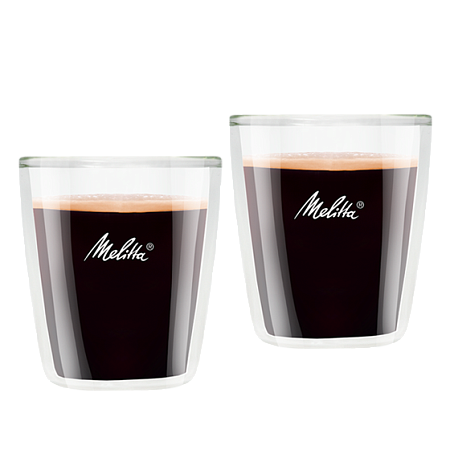 Набор из 2 чашек для эспрессо с двойным стеклом Melitta, 80 мл