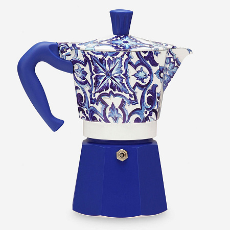 Гейзерная кофеварка Bialetti Moka Express 5346 Dolce&Gabbana Blu Mediterraneo 