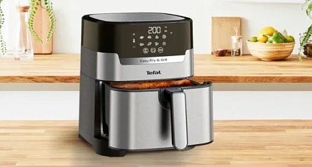 Аэрогриль Tefal EY505D Fry & Grill Precision, черный